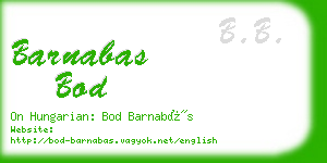 barnabas bod business card